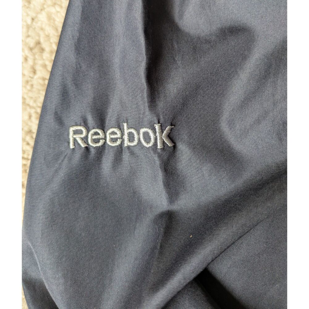 Packable Black Women's Reebok Vintage Style Windbreaker Sz M - Picture 10 of 13